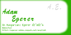 adam egerer business card